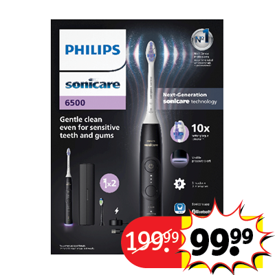 Philips elektrische tandenborstel 6500 zwart