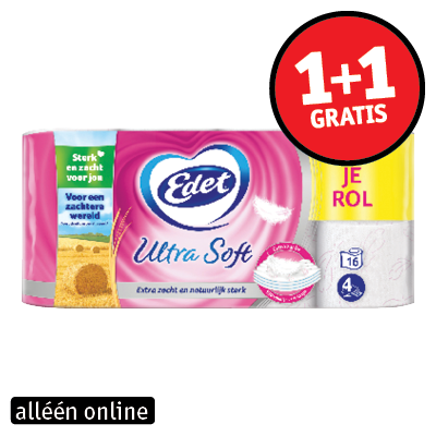 Edet toiletpapier Ultra Soft met stro 4-laags