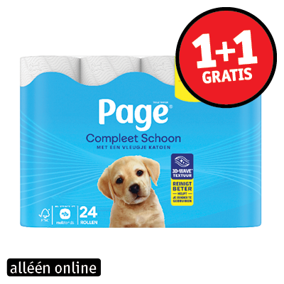 Page toiletpapier Compleet Schoon
