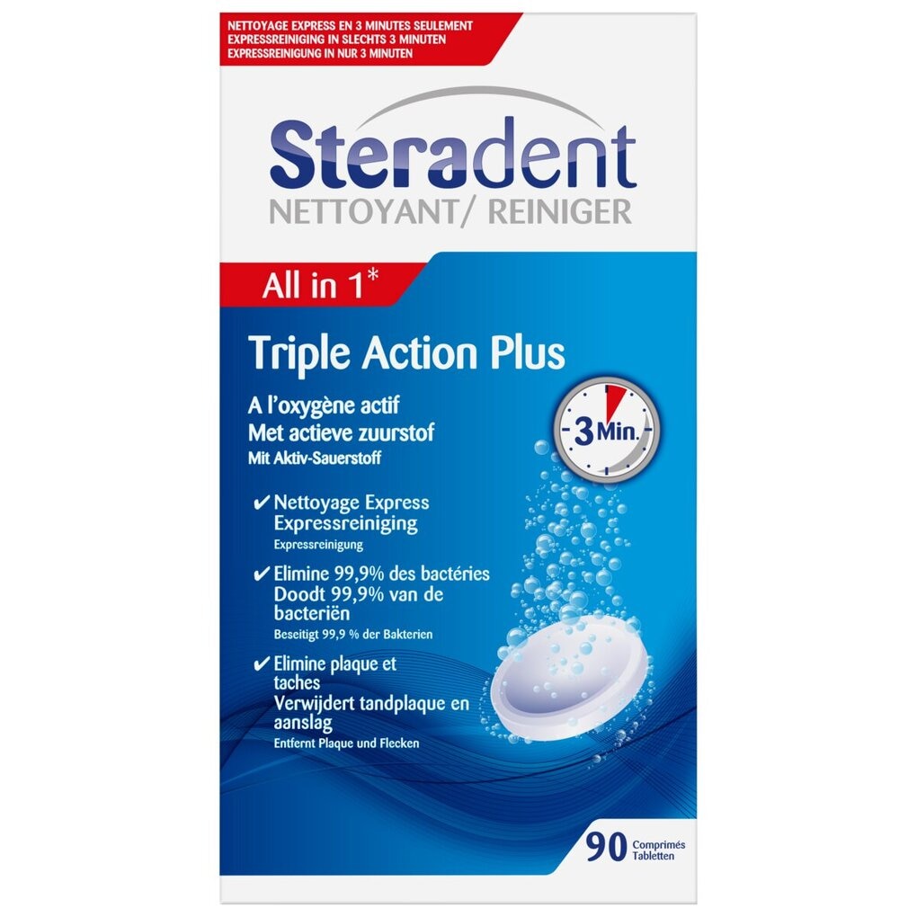 Steradent Triple Action Plus Reinigingstabletten