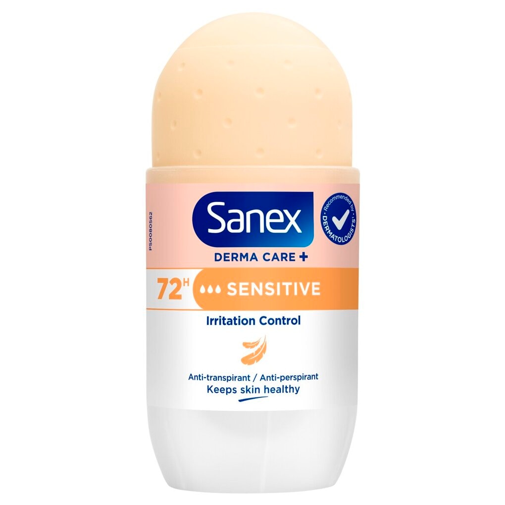 Sanex Derma Care+ Sensitive 72h Antitranspirant Deodorant Roller
