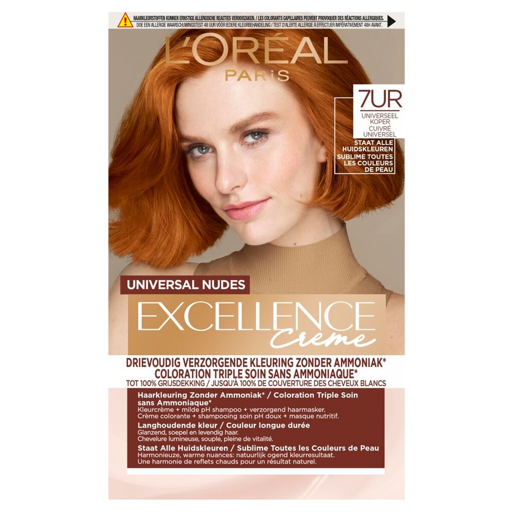 L'Oréal Paris Excellence Creme Universal Nudes 7UR Universeel Koper Haarkleuring