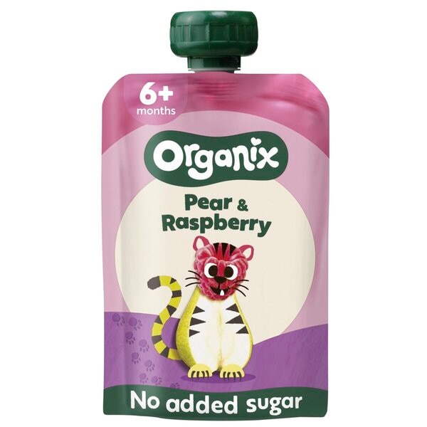 Organix Bio Peer & Framboos 6+M Knijpfruit
