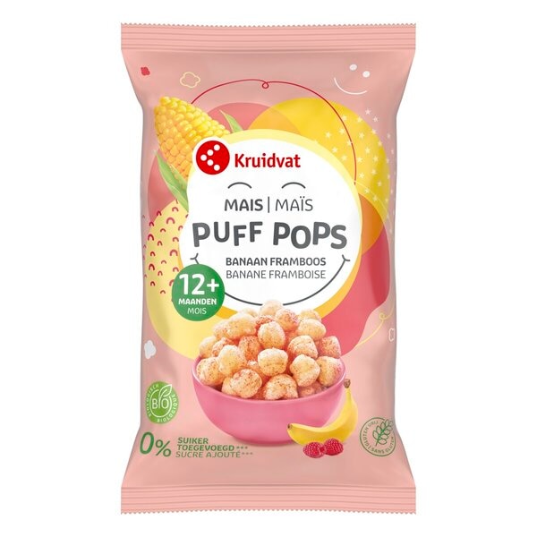 Kruidvat Banaan Framboos Puff Pops