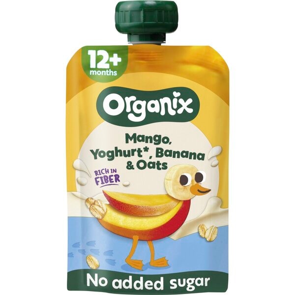Organix 12+M Mango, Yoghurt, Bananau & Oats