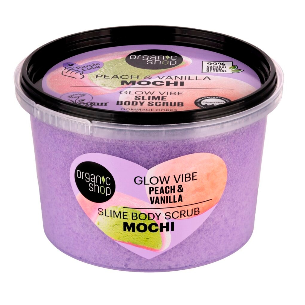 Organic Shop Peach & Vanilla Mochi Glow Vibe Slime Bodyscrub