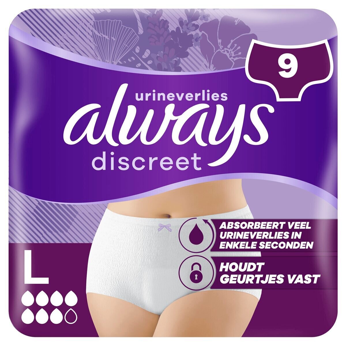 Afbeelding van Always Discreet Incontinentiebroekjes - 9 stuks