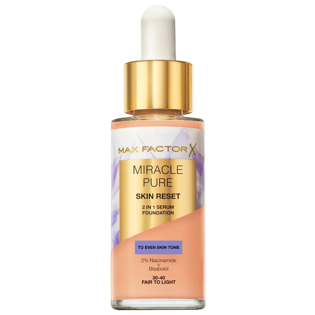 Max Factor Miracle Pure Skin Reset 30-40 Fair to Light Serum Foundation