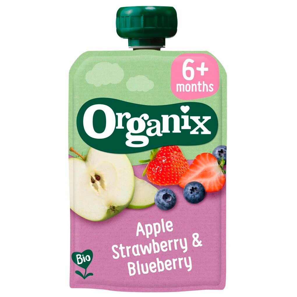 Organix 6+M Appel, Aardbei & Bosbes Knijpfruit