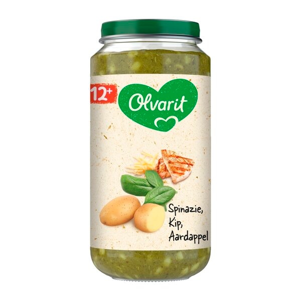 Olvarit 12+M Spinazie Kip Aardappel Maaltijdpotje