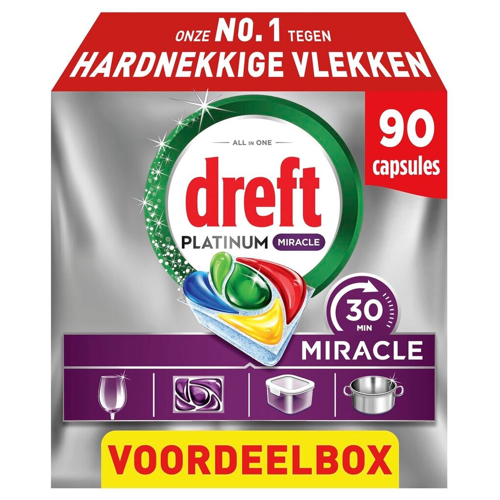 Dreft Platinum Miracle All in One Vaatwascapsules