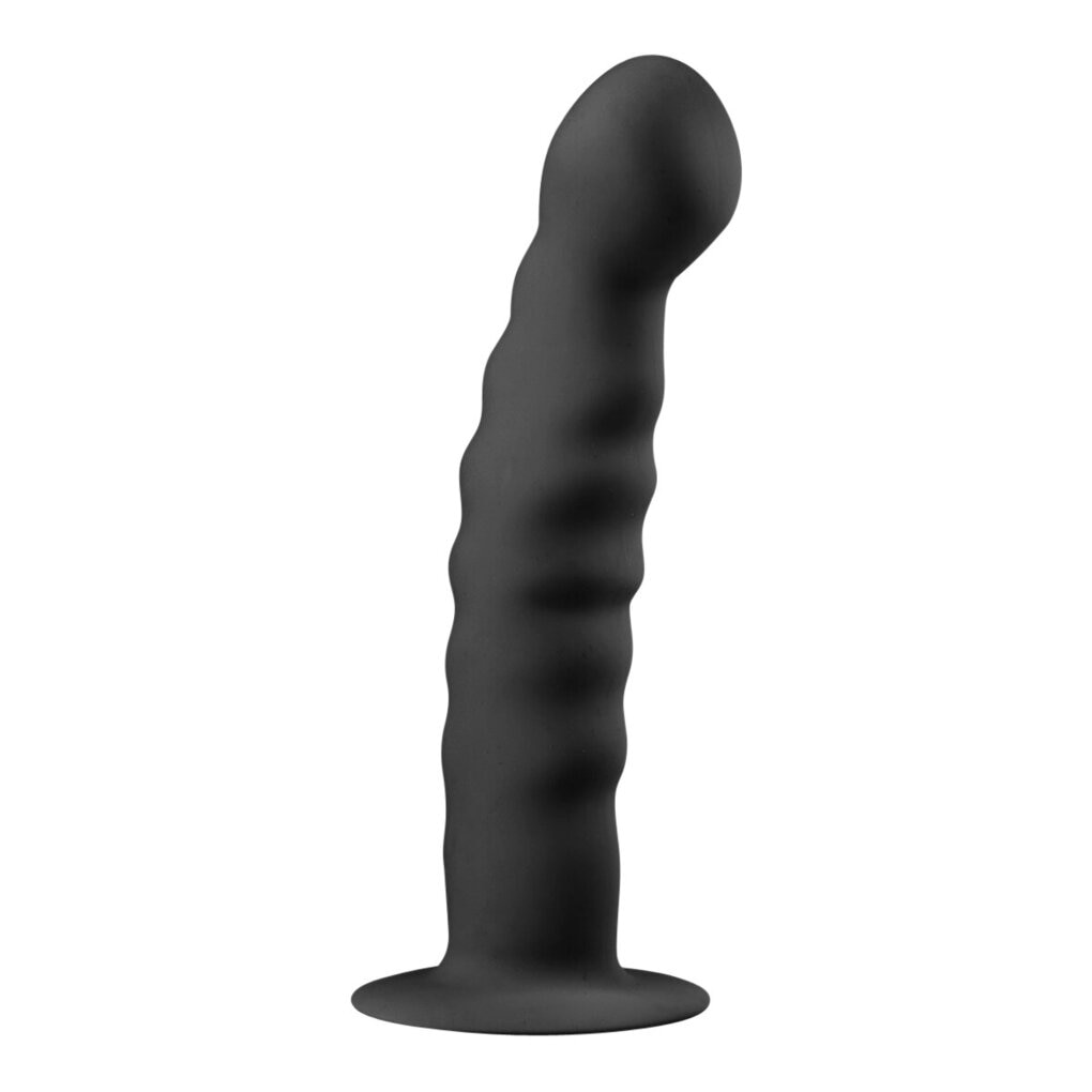 EasyToys Ribbed Dong Siliconen Anal Dildo with Suction Cup