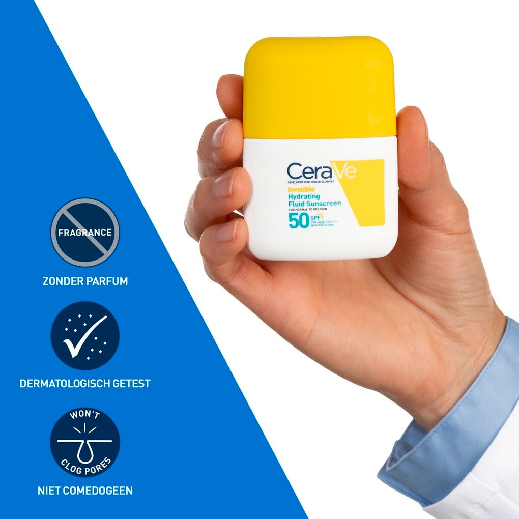 CeraVe SPF50 Invisible Hydrating Fluid Sunscreen