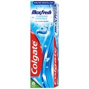 Wanneer je poetst met Colgate Max Fresh Cooling Crystals Tandpasta, ervaar je door de verfrissende kristallen een compleet nieuwe dimensie van frisheid. De tandpasta helpt zuuraanvallen te bestrijden en bevat cool mint.