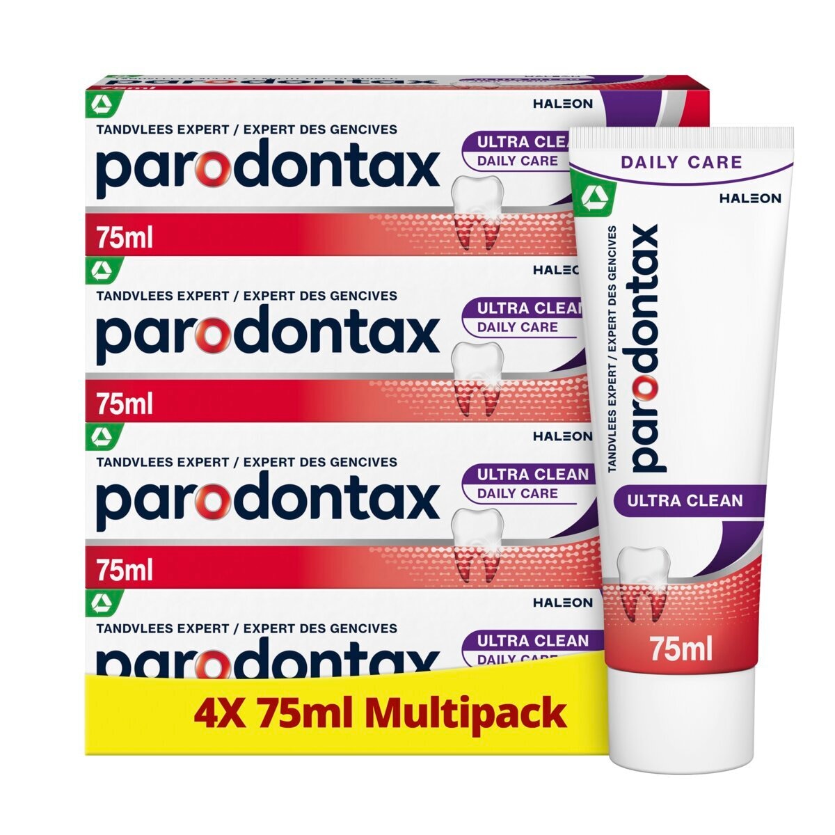 Afbeelding van Parodontax Ultra Clean Tandpasta - 4x75ml