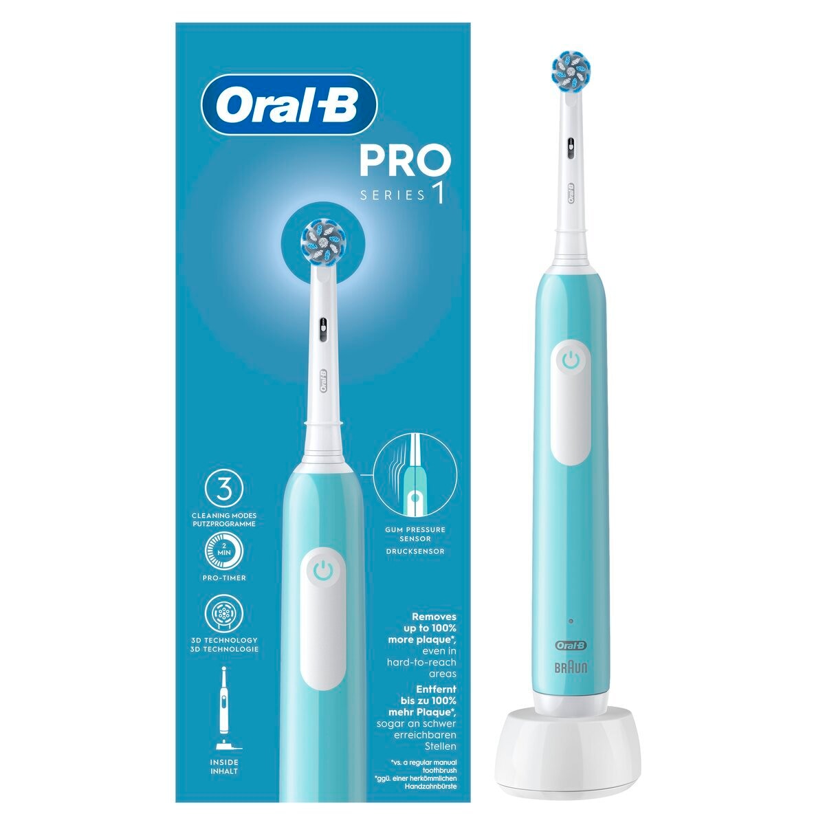 Afbeelding van Oral-B Pro Series 1 Caribbean Blue Sensitive Elektrische Tandenborstel