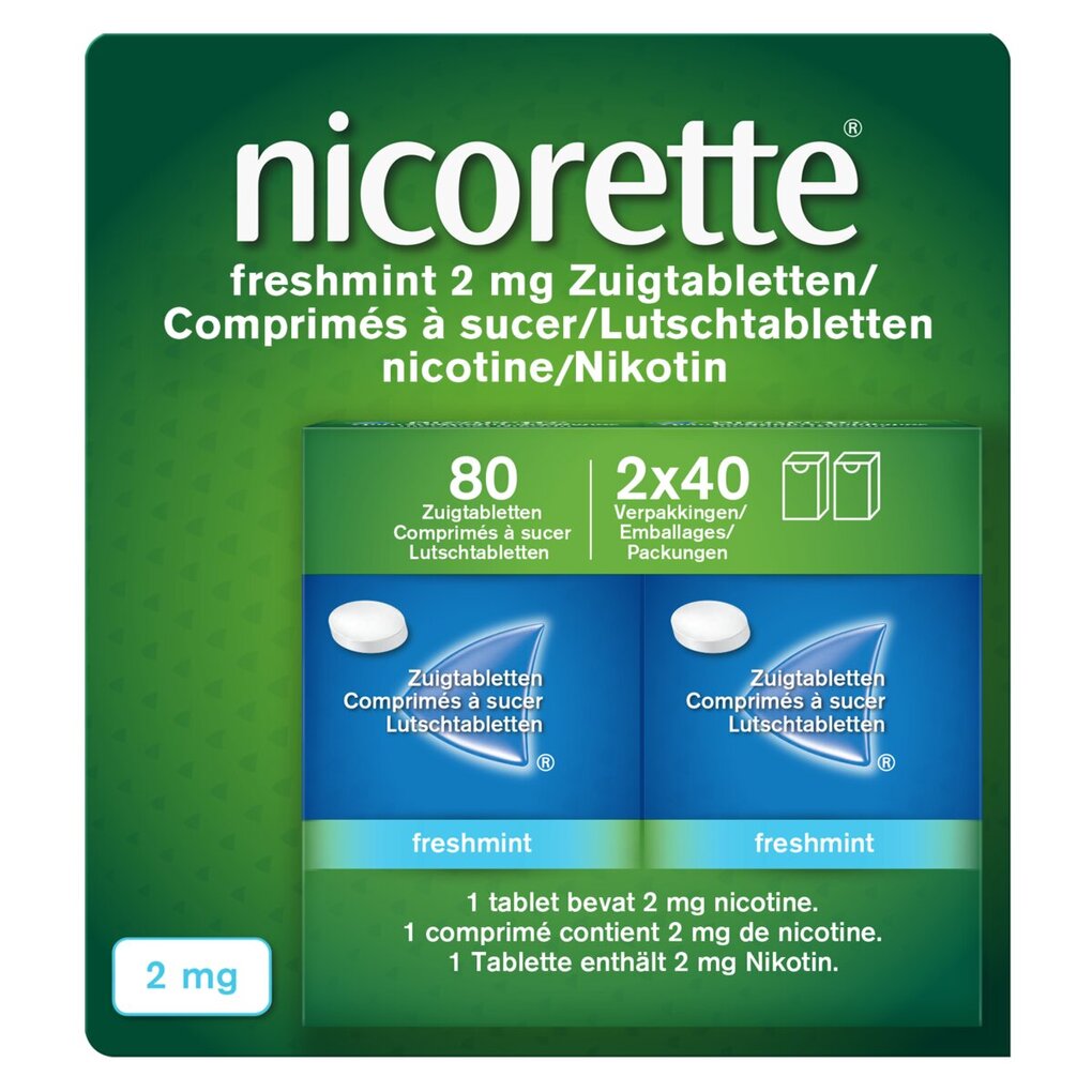 Nicorette Freshmint 2mg Zuigtabletten