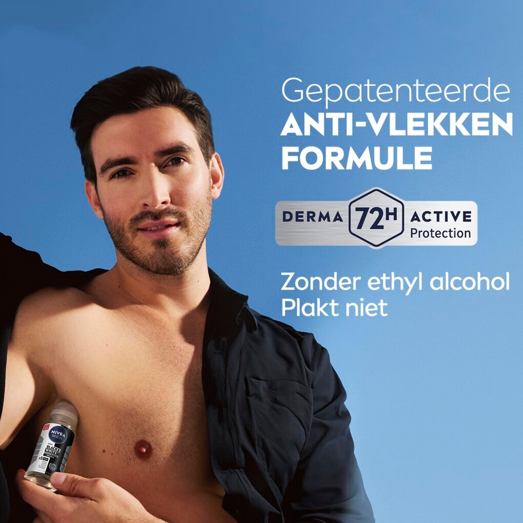 NIVEA Men Black & White Invisible Original Antitranspirant Roller