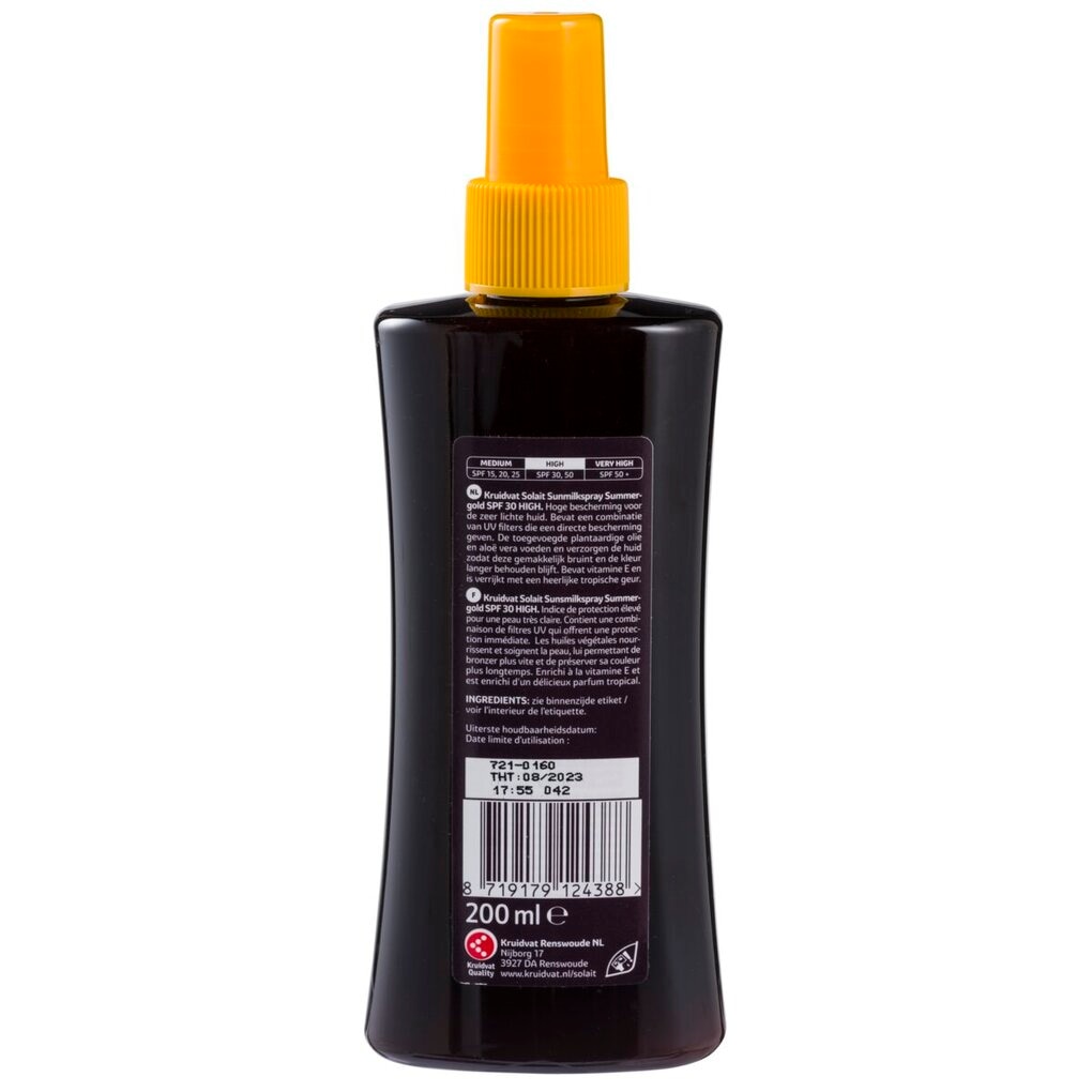 Kruidvat Solait Summer Gold SPF30 Sunmilkspray
