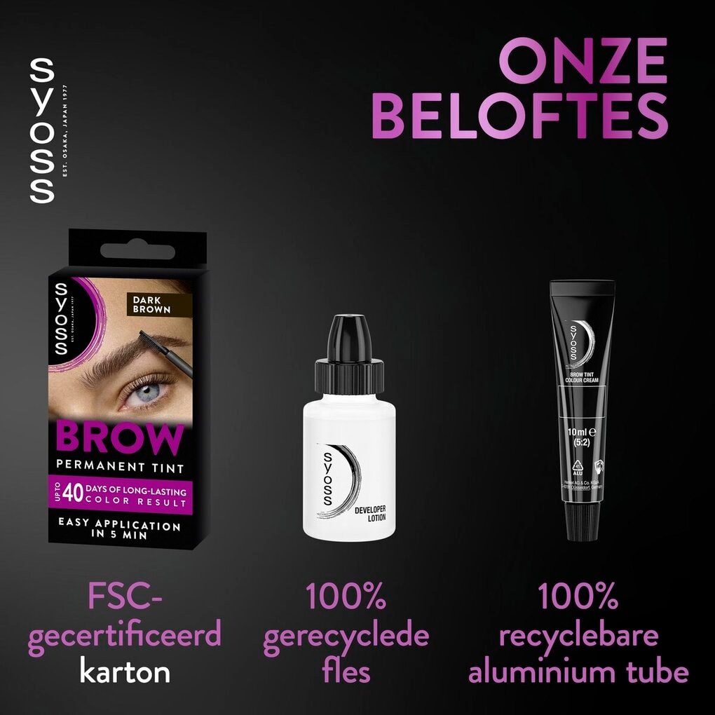 Syoss Brow Tint Donkerbruin Permanente Wenkbrauwverf