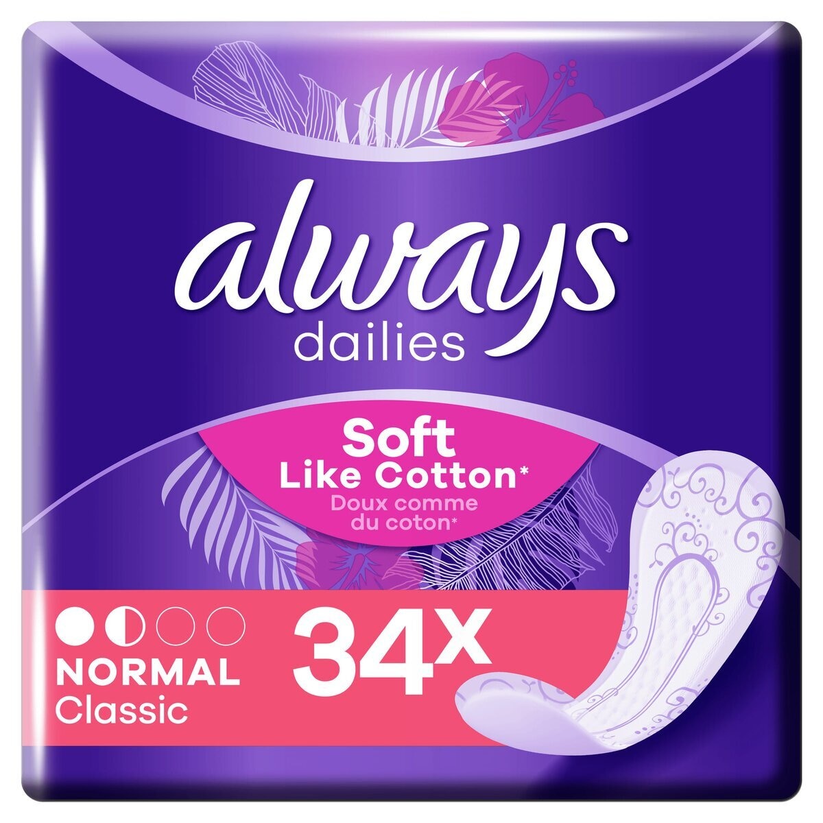 Afbeelding van Always Dailies Soft Like Cotton Inlegkruisjes - 34 stuks