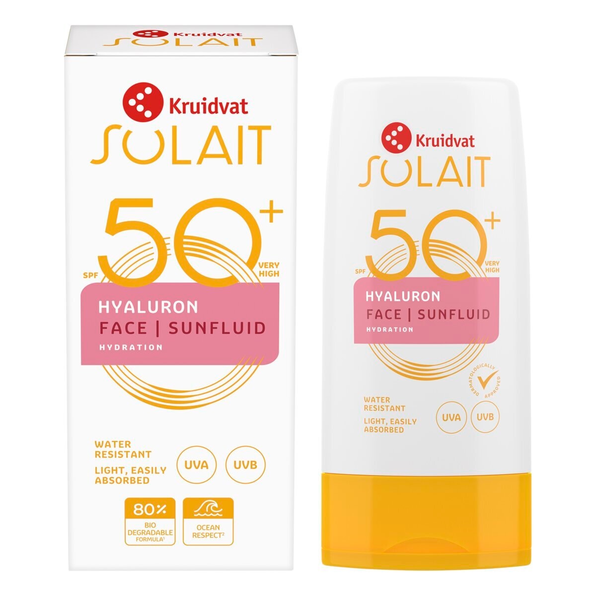 Afbeelding van Kruidvat Solait SPF50+ Face Sunfluid - 50ml