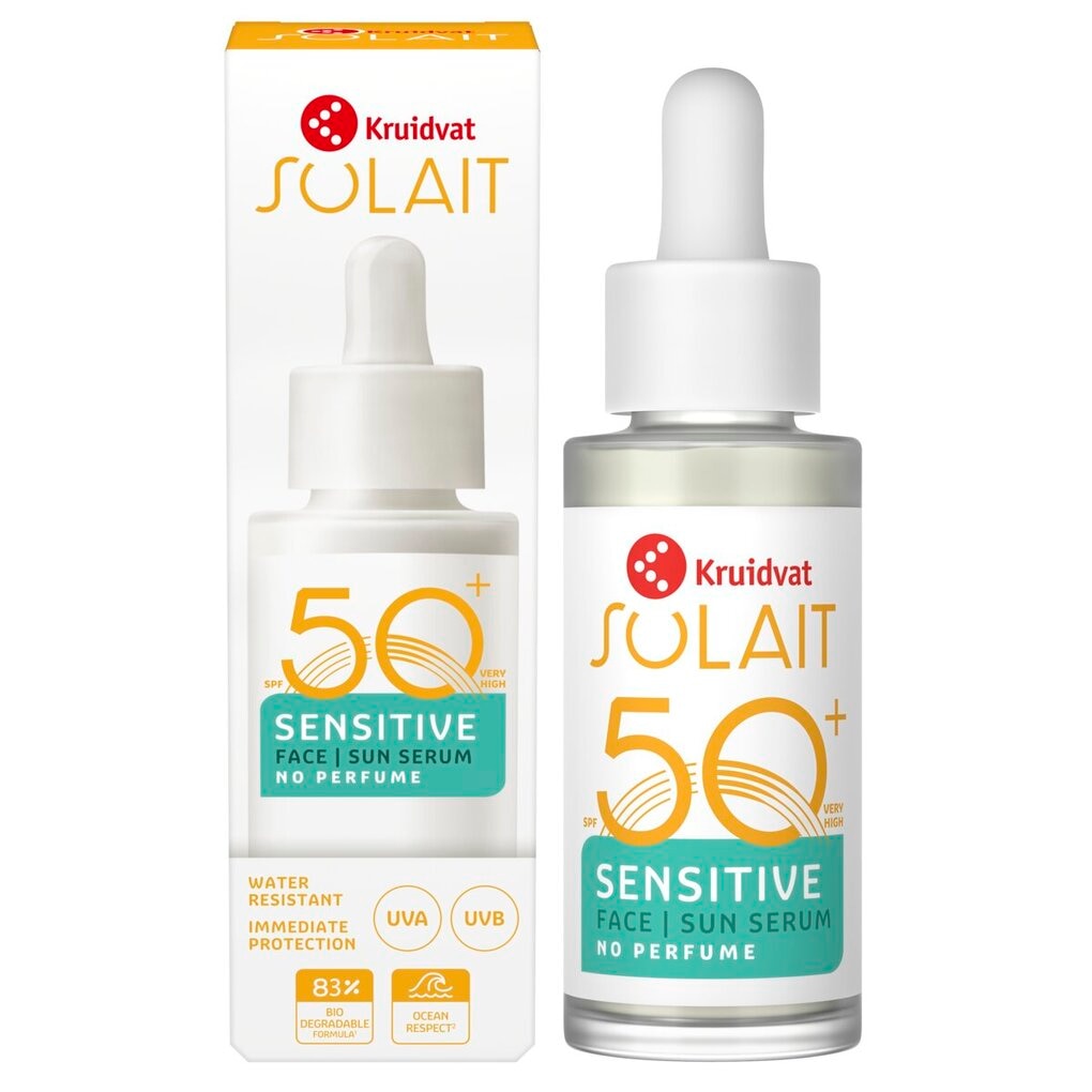 Kruidvat Solait Sensitive SPF50+ Face Sun Serum