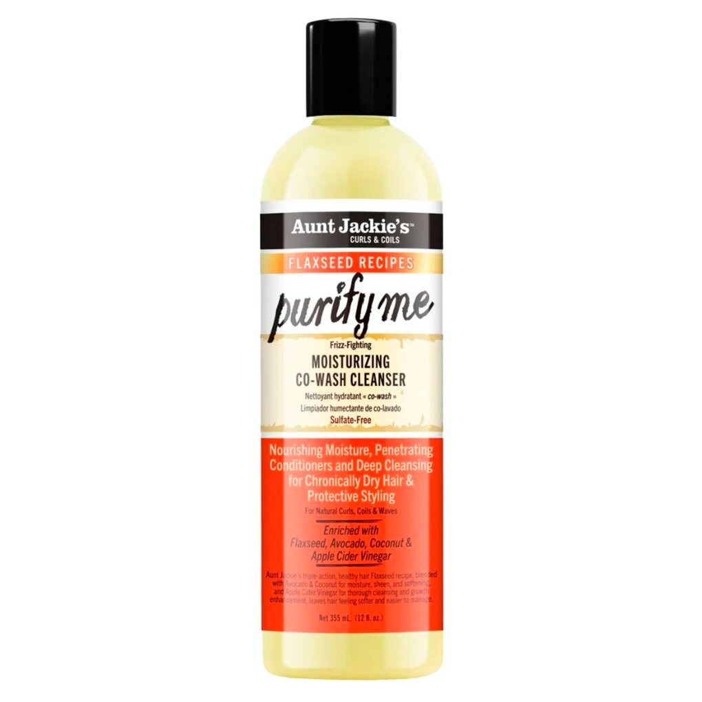 Aunt Jackie's Curls & Coils Flaxseed Recipes Purify Me Moisturizing Co-Wash Cleanser