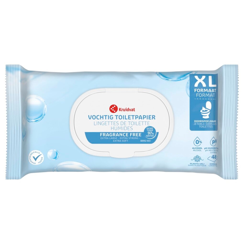 Kruidvat XL Vochtig Toiletpapier Kruidvat XL Vochtig Toiletpapier