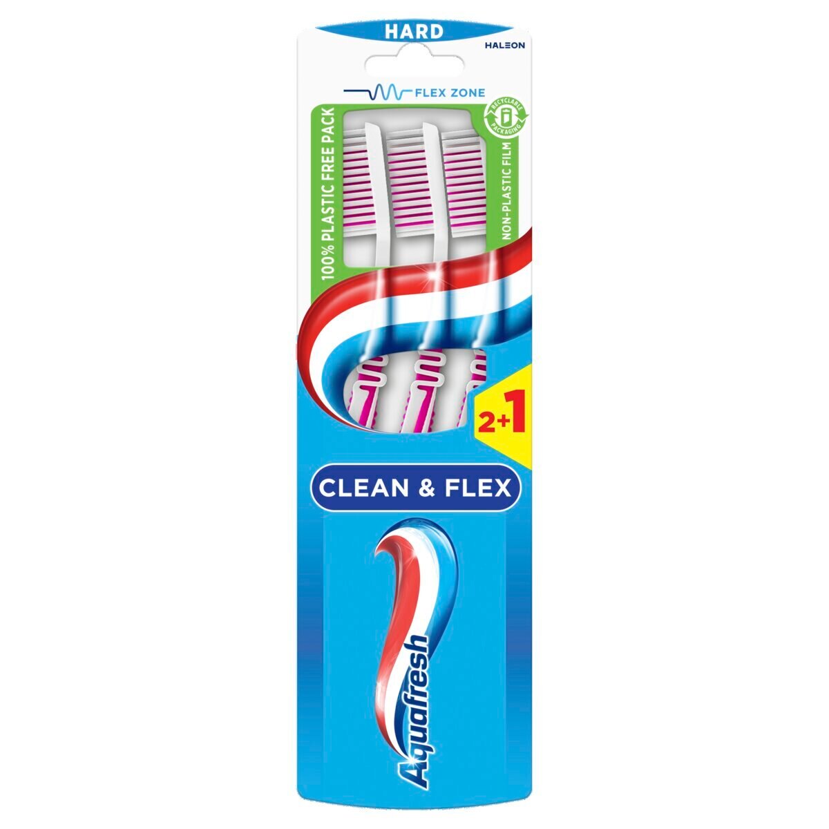 Afbeelding van Aquafresh Clean&Flex Tandenborstel - 3 stuks