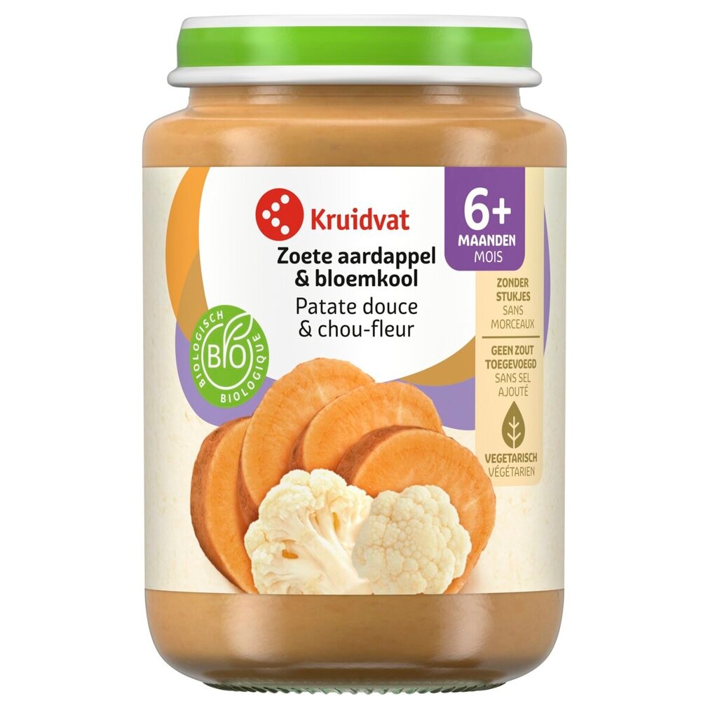 Kruidvat 6+M Bio Zoete Aardappel & Bloemkool Maaltijd