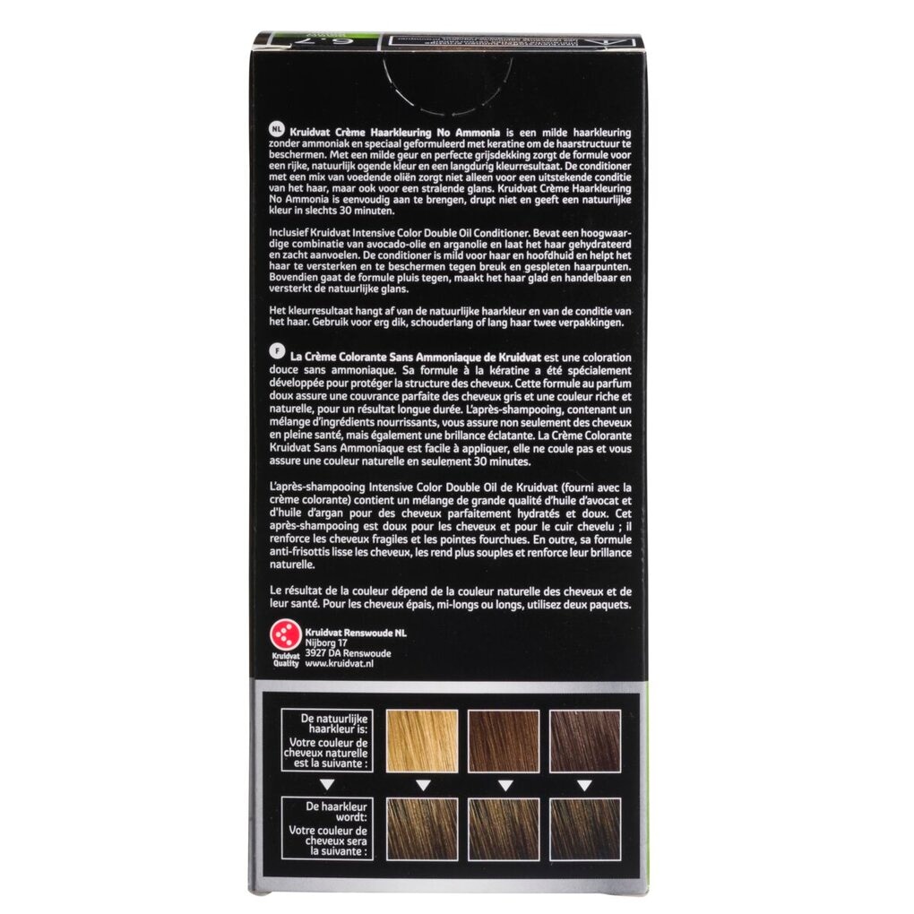 Kruidvat No Ammonia 6.7 Warm Bruin Crème Haarkleuring