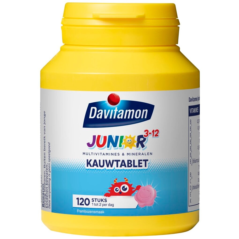 Davitamon Junior 3+ Framboos Kauwtabletten