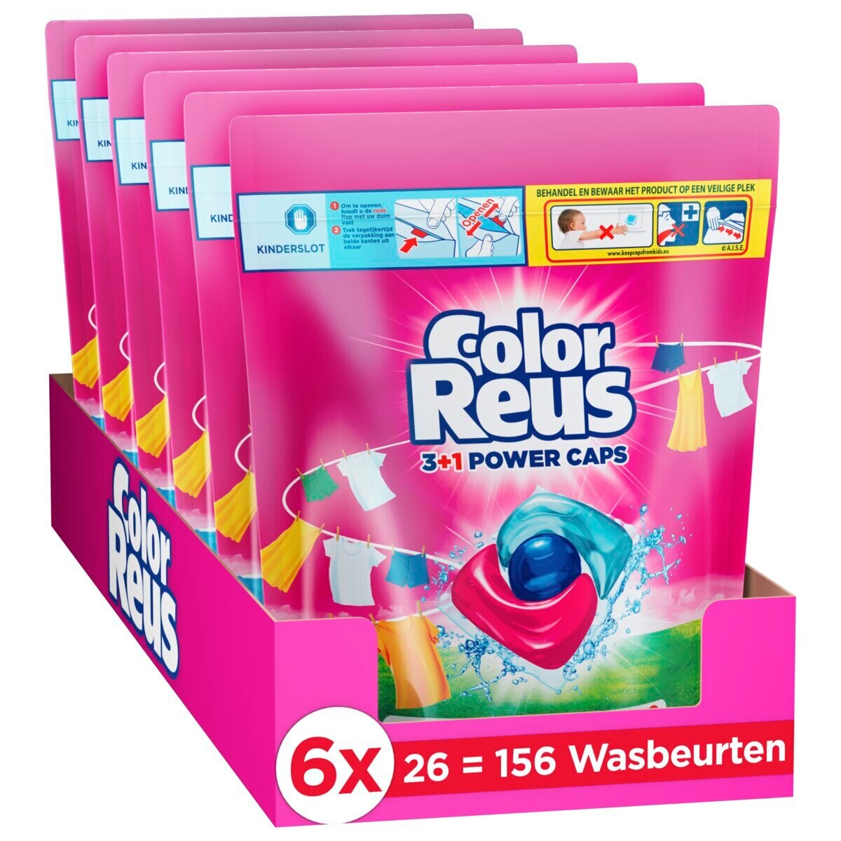 Afbeelding van Witte Reus Color Reus 3-in-1 Power Caps - 6x26 capsules