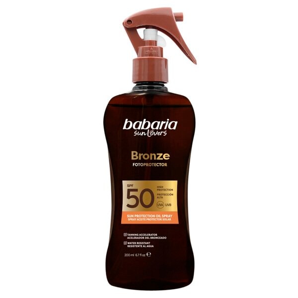 Babaria Bronze Fotoprotector SPF50 Sun Protection Oil Spray