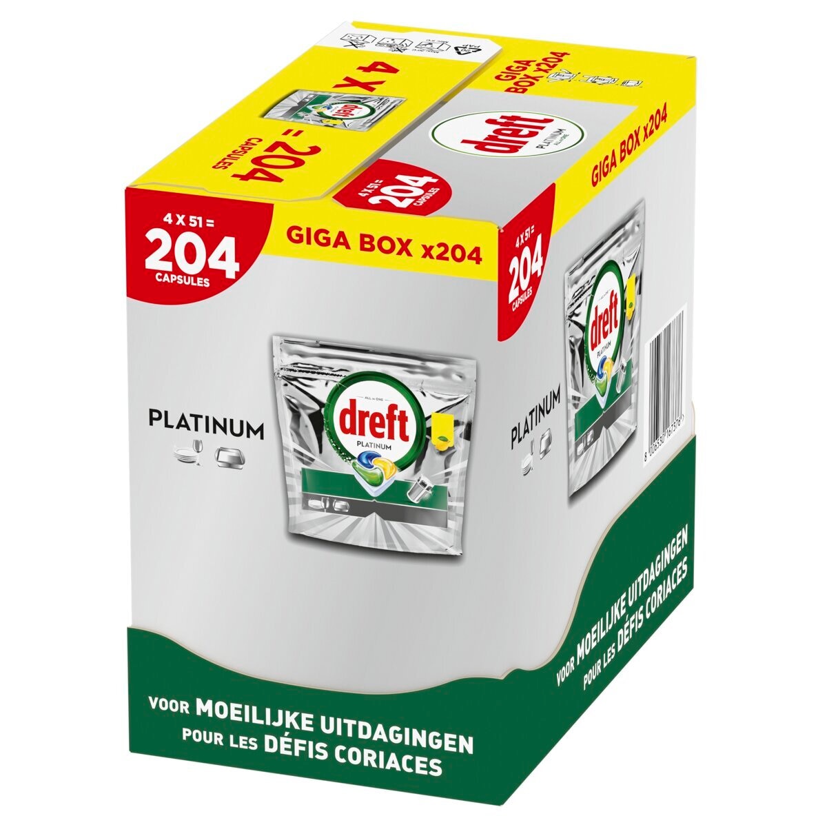 Dreft Platinum All-In-One Vaatwascapsules - 204 capsules