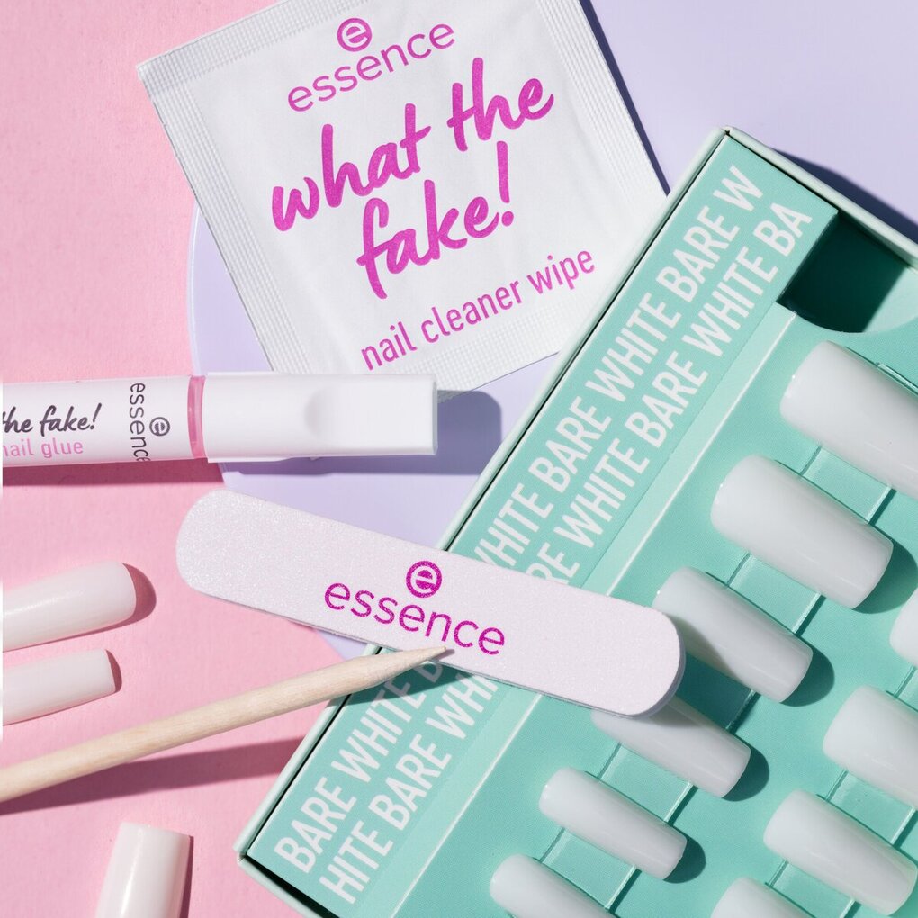 Essence What The Fake! 04 Bare White Press-On Nails Manicure