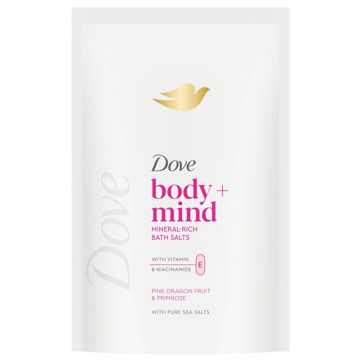 Afbeelding van Dove Body+Mind Pink Dragon Fruit & Primrose Badzout - 400g