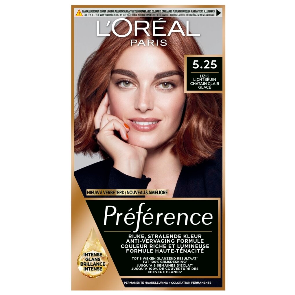 L'Oréal Paris Préférence 5.25 IJzig Lichtbruin Permanente Haarkleuring