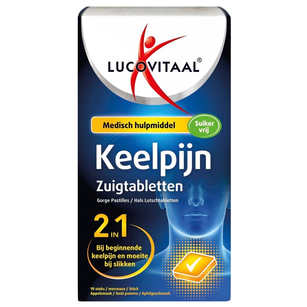 Lucovitaal 2-in-1 Keelpijn Zuigtabletten Lucovitaal 2-in-1 Keelpijn Zuigtabletten