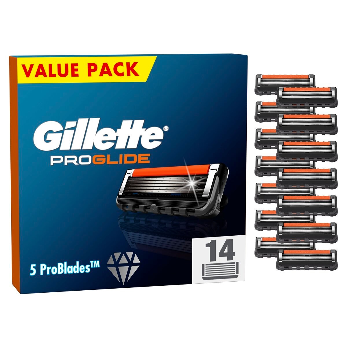 Afbeelding van Gillette ProGlide Navulmesjes - 14 mesjes