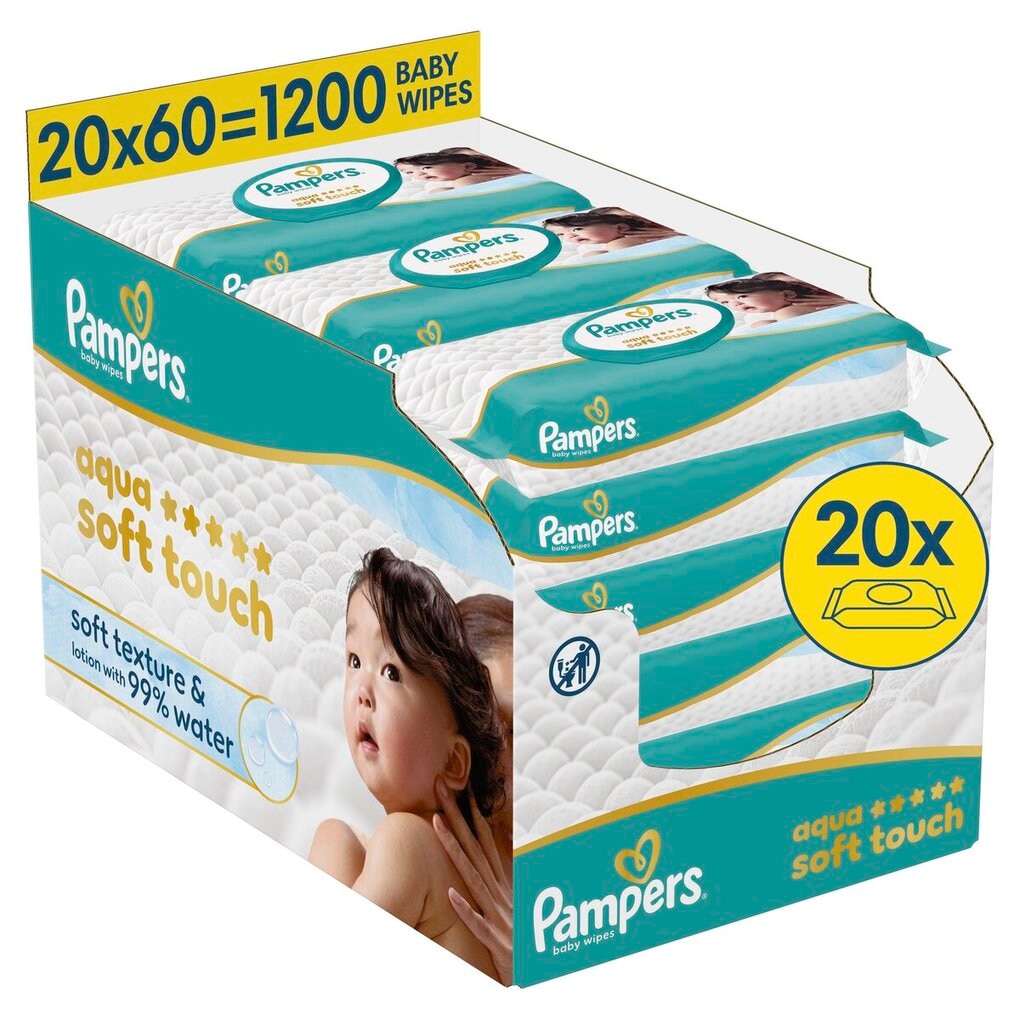 Pampers Aqua Soft Touch Billendoekjes Pampers Aqua Soft Touch Billendoekjes