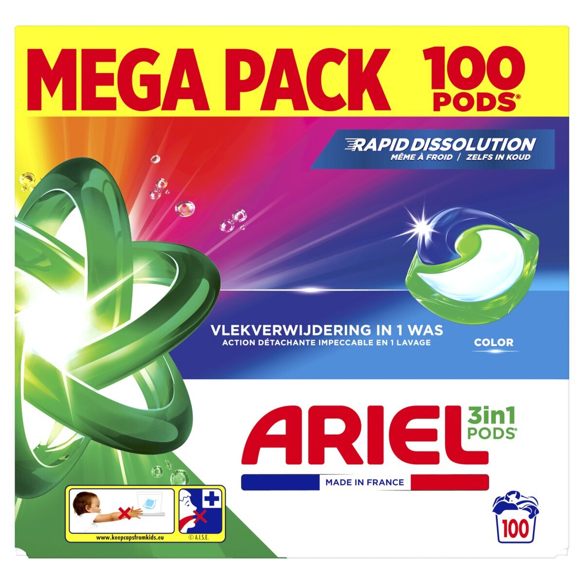 Afbeelding van Ariel Color 3-in-1 Pods - 100 capsules