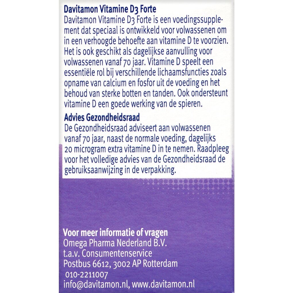 Davitamon Vitamine D Volwassenen Smelttabletten