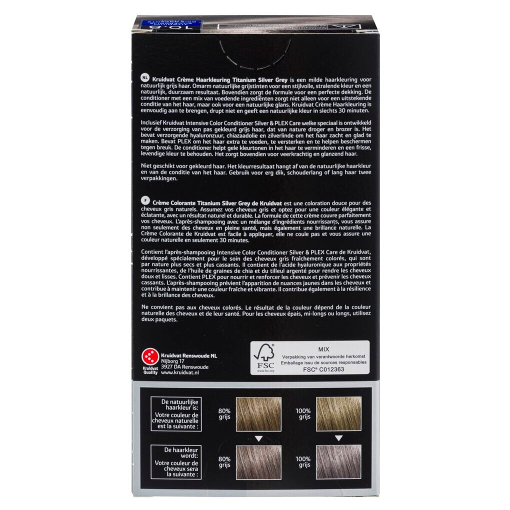 Kruidvat 10.8 Titanium Zilvergrijs Crème Haarkleuring