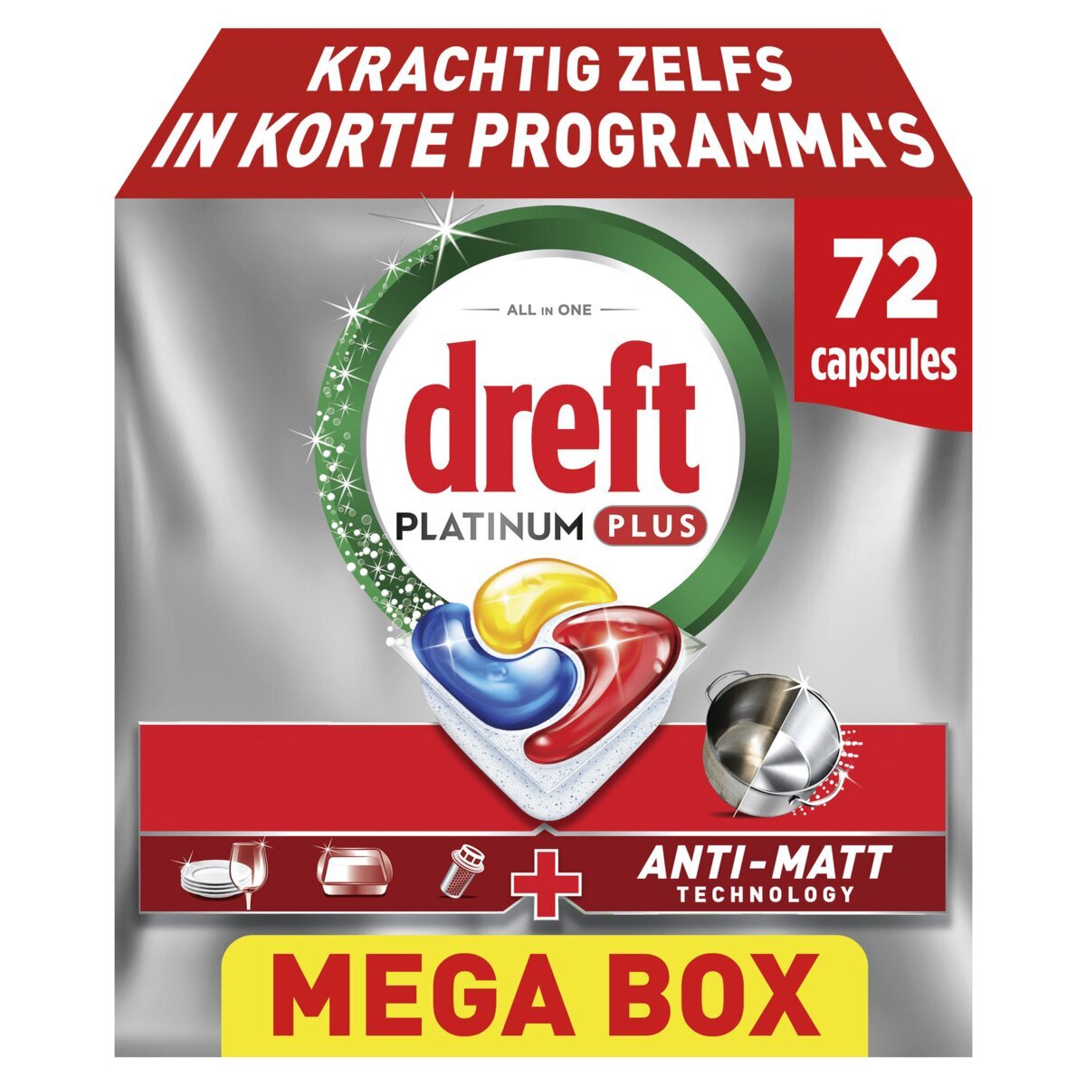 Dreft Platinum Plus Vaatwastabletten - Citroen - 72 tabletten