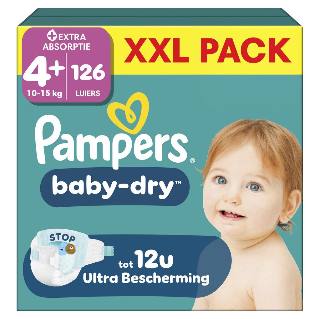 Pampers Baby-Dry Maat 4+ Luiers