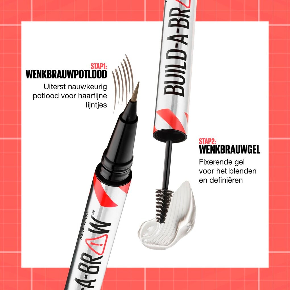 Maybelline New York Build-A-Brow 262 Black Brown Wenkbrauwpotlood en -Gel