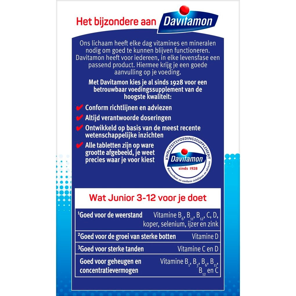 Davitamon Junior 3+ Framboos Kauwtabletten