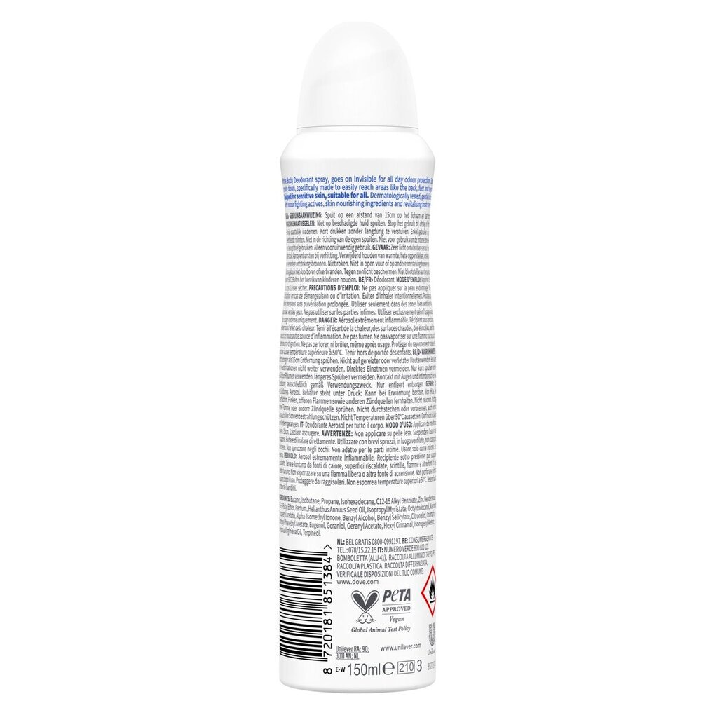 Dove Whole Body Deo Original Deodorant Spray